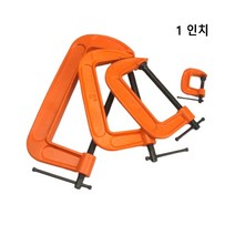 차징샵유통 DIY 목재 용접 목공 C형 클램프 1인치, 1개