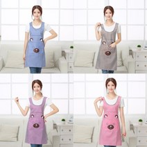 주방 신혼 귀여운 곰 디자인 앞치마 2개 세련된 주부 가정 카페
