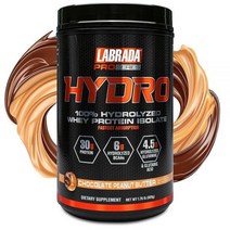 Labrada Hydro 100% 가수된 유청 단백 분리 파우더 락토스 프리 BCAA 6g 글루타민 4.5g 가능 혼합 맛(초콜릿 땅콩 버터) 180809