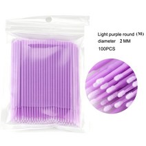 일회용 마이크로 브러쉬 속눈썹 연장 개별 제거 면봉 도구, 03 Light purple M
