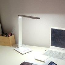 [메가] LED 접이식 책상용 스탠드, 실버 전용어답터