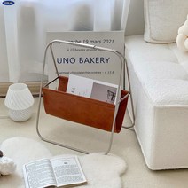 가죽 잡지꽂이 매거진랙