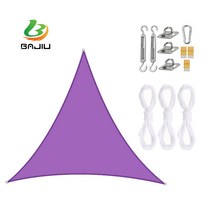 BAJIU 타프스크린 삼각형 홀리데이타프 그늘막 옥스퍼드 타프 액세서리 세트, 자주색, 3*3*3m