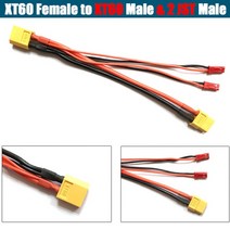 XT60 T EC5 EC2 TRX JST 플러그 병렬 배터리 커넥터 케이블 연장 Y /O 분배기 어댑터 AWG 와이어 RC FPV, 1 건, 10 XT60 M to T 2 JST