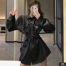 가바바 여성 라이더자켓 부츠가 있다면 필수 롱 가죽자켓 G56219