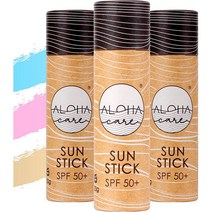 알로하 선스틱 SPF50 + 서핑용 페이스 미네랄 선크림 20g x (3팩)