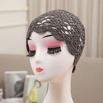 여성 중년 시원한 레이스 두건 모자 봄여름비니 YJ