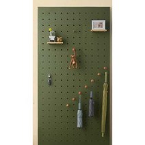 벽걸이타공판 정리함 수납 보드 랙 다용도 인테리어, 상세 페이지 참고, 70x120 cm 아치형 브라운