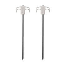 로프 스테이크와 전문 스틸 소재 텐트 페그 1 쌍 25cm 캠핑 하이킹 장비 야외 여행 액세서리, 01 white
