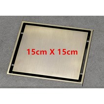 측구수로관 사각 원형 수로관 뚜껑 15cm 황동 샤워 배수구 욕실 바닥 배수구 욕실 n, 고대 청동