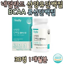 HACCP인증 네덜란드산 간편한 산양유단백질 뉴일리 BCAA 퀄리고트 류신 GOAT MILK 분리유청단백 발린 BACC 20대 30대 여자 남자 섭취 추천 선물 홈쇼핑 보충제
