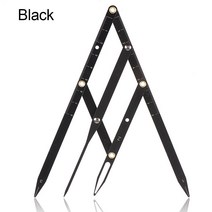 1Pc 스테인레스 스틸 눈썹 눈금자 황금 비율 눈썹 측정 도구 황금 평균 캘리퍼스 영구 화장 마이크로 블레이드 용품, 검은색, 하나