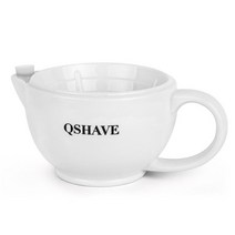 쉐이빙부스터 저자극 면도 거품 풍부한 거품 크림 밤 비누 브러쉬 qshave razor scuttle 찻잔 채워진 뜨거운 물 유지 큰 크기 그릇 수제 도자기 컵 블랙 amp, 하얀색