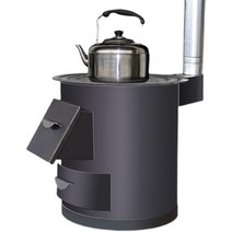 야외용 나무난로 고화력 장작 화목 난로 공장용 대형 드럼통 화덕 캠핑 스토브, B.40cm