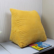 삼각등받이쿠션 침대 헤드 대형 허리 등 쿠션 등받이 주문제작 옆 아침시 밤 언어 새로운 부드러운 받이 형 소파 베개 사무실 지원 베개 베개, 밝은 노랑, 대3(58cm 폭 48cm 높이 28cm 두께)
