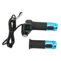 컨트롤러 스로틀 겸용 전동 경량 전기 스쿠터 스로틀 그립 속도 제어 디지털 자동차용 잠금 장치 포함 12V, 04 파란, 한개옵션1