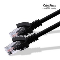 케이블메이트 CAT.6 UTP 다이렉트 기가비트 랜케이블 블랙 0.3M CM-LB01