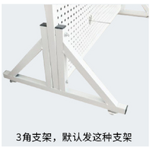 파티션 후크 진열대 고리 타공판 악세서리 스탠드 걸이 철망 벽걸이 판매대 타공보드 선반, 22 양면 스탠딩 3코너 브래킷 흰색 검정 쌍