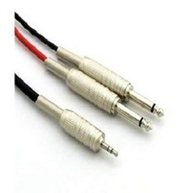(CN)3.5 스테레오/5.5 모노 2핀 Y 케이블 1M(4E6S)제작 스테레오케이블/스피커케이블/rca케이블/카나레케이블/옥스케이블/음향케이블/마이크케이블, 단일 모델명/품번