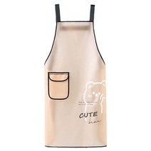 올데이리빙 주머니 다용도 곰돌이 방수앞치마, 5개, 고급형 핑크