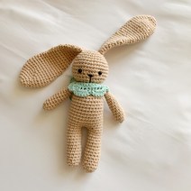 [개달당]빛이 나는 토끼뜨개인형 작은달이_토끼인형 애착인형 35cm인형 강아지애착인형 고양이애착인형 수제인형 토끼인형 꿀잠인형인기상품, 베이지
