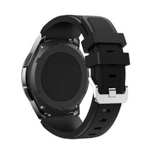 22mm 시계줄 실리콘 갤럭시 시계 46mm 기어 s3, 블랙입니다