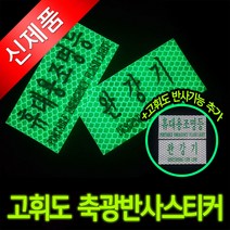 리플렉스 완강기 휴대용 조명등 축광 고휘도 반사스티커(100x48mm) 야광기능 반사기능 편리한사용 강력한 점착력, 휴대용조명등