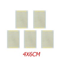 스크린톤 글라스펜 전자 스케치북 led 5개/몫 Diy 전자 PCB 보드 2x8 3x7 4x6 5x7cm 양면 프로토보드 범용, 05 white-4X6CM-5PCS