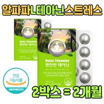 테아닌 영양제 잠자기전 먹는 스트레스 건강 식품 스트레스 70대 부모님 중년 남편 아내 노인 에 좋은 식약처인증 긴장 완화 기능 앨 태아닌 꿀잠 스테비올배당체 알파파 50대 60대