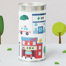어린이집 PVC 투명 스티커 우리동네 저금통 만들기 5인 방과후 손작업 집콕놀이 언어능력