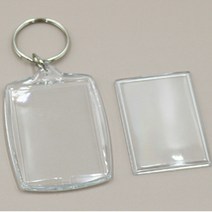 투명 아크릴 액자 열쇠고리 직사각형 호