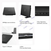 북스캐너 고속 책 문서 스캔 리더기 LiDE300 스캐너 휴대용 HD 텍스트 가정용 A4 컬러 책 사진, 01 LiED300 2400dpi