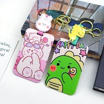 패밀리 캐릭터 명찰 케이스 공무원증 사원증 목걸이줄 케이스 릴홀더, 디디오리