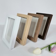 인테리어 탁상 원목 사진액자 4x6 5x7, 화이트