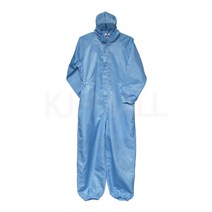 KJ 방진복 후드원피스 제전복 무진복 제전방진복 클린복 크린룸 반도체 정전기방지 작업복 모자원피스, 스카이블루-2XL(105)