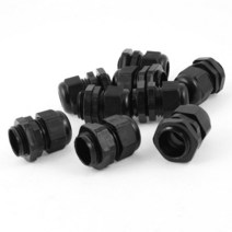 견고한 10pcs pg11 케이블 글 랜드 5-10mm 와이어 ce 화이트 블랙 ip68 방수 나일론 플라스틱 고무 o 링 씰, 한개옵션1, 04 Black Normal