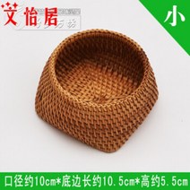 해외 해바라기 씨 빵 대나무 짠 나무 바구니 등나무 과일 다과 접시 탁상-122891, 옵션21