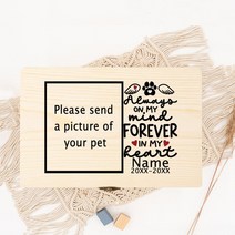 강아지유골함 강아지유골스톤 강아지 유골함 보관함 맞춤형 애완 동물 유골 이름 및 날짜 맞춤 장례 상자 개 나무 화장 고양이 항아리