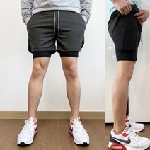 멜리사몰 일체형레깅스반바지 헬스복 남자레깅스 런닝복
