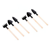 원예 도구 세트 텃밭 정원관리 용품 모종 삽 기구 6/3Pcs 미니 원예 Potting 도구 나무 손잡이 삽 레이크 꽃 다기능 가정용 냄비 식물 분재, 6pcs set