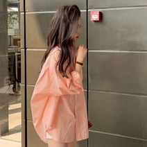 오렌지 탑 스트라이프 셔츠