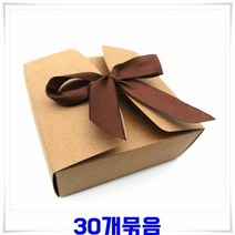 크래프트 리본 선물상자(12x12x5cm) 30개 박스 포장용품 다용도, 상세페이지 참조