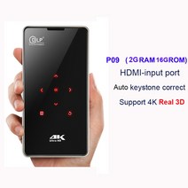 smartldea p09 휴대용 미니 3d 4k dlp 프로젝터 android 9.0 5g wifi 모바일 pocket beamer 스마트폰 홈 비디오 게임 proyector, P09 2G 및 16G, 영국 플러그