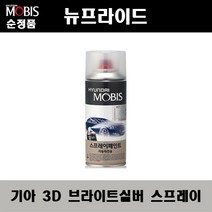 순정품 기아 뉴프라이드 3D 브라이트실버 은빛실버 스프레이 자동차 차량용 도색 카페인트, 3D 브라이트실버 스프레이(모비스)