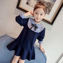 루비키즈 여아 스쿨룩 리본 원피스 C102