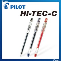 파이롯트 하이테크C 볼펜 HI-TEC-C 겔잉크 0.25, 빨강, 0.3mm