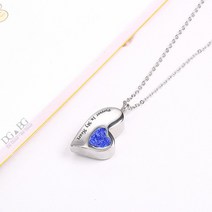 반려견 고양이 장례 유골함 고양이 개 유골 목걸이 펜던트 항아리 하트 모양 기념 애완 동물 장례식 선물, 03 Blue Heart, 03 Blue Heart