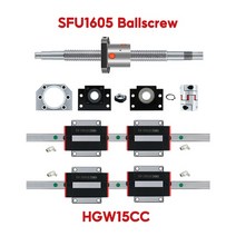 호닝가이드 2 pcs hgr15 hgr20 선형 + 4 pcs hgh15ca 블록 +, 1500mm, sfu1605 hgw15cc