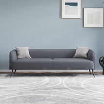 40평대쇼파 상업용 3인용 30평, 싱글 80CM + 원 스로우 베개 받기, 블루 그레이 테크놀로지 천8088-14