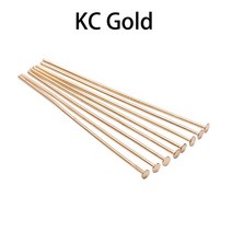 100-200 개/가방 20 25 30 40 50 60 70 mm 플랫 헤드 핀 금/구리/로듐 보석 만들기 DIY 용품 쥬얼리 재료, 200Pcs x 50mm, KC Gold